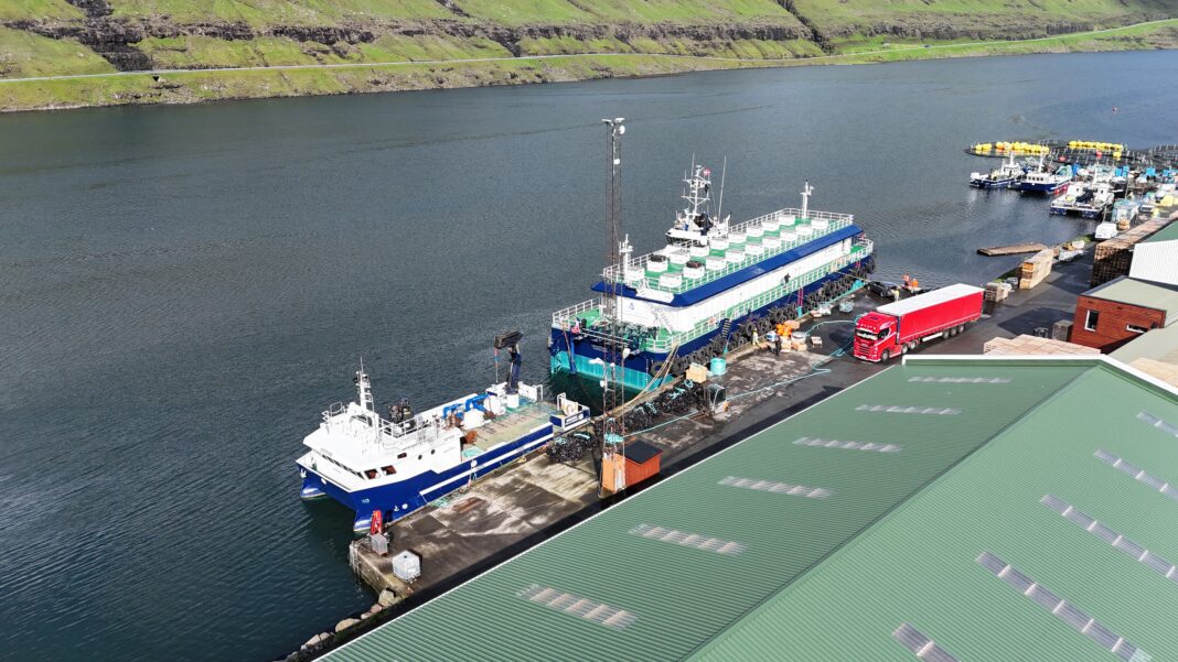 The World’s Largest Feed Barge Arrives In The Faroe Islands The World’s Largest Feed Barge Arrives In The Faroe Islands
